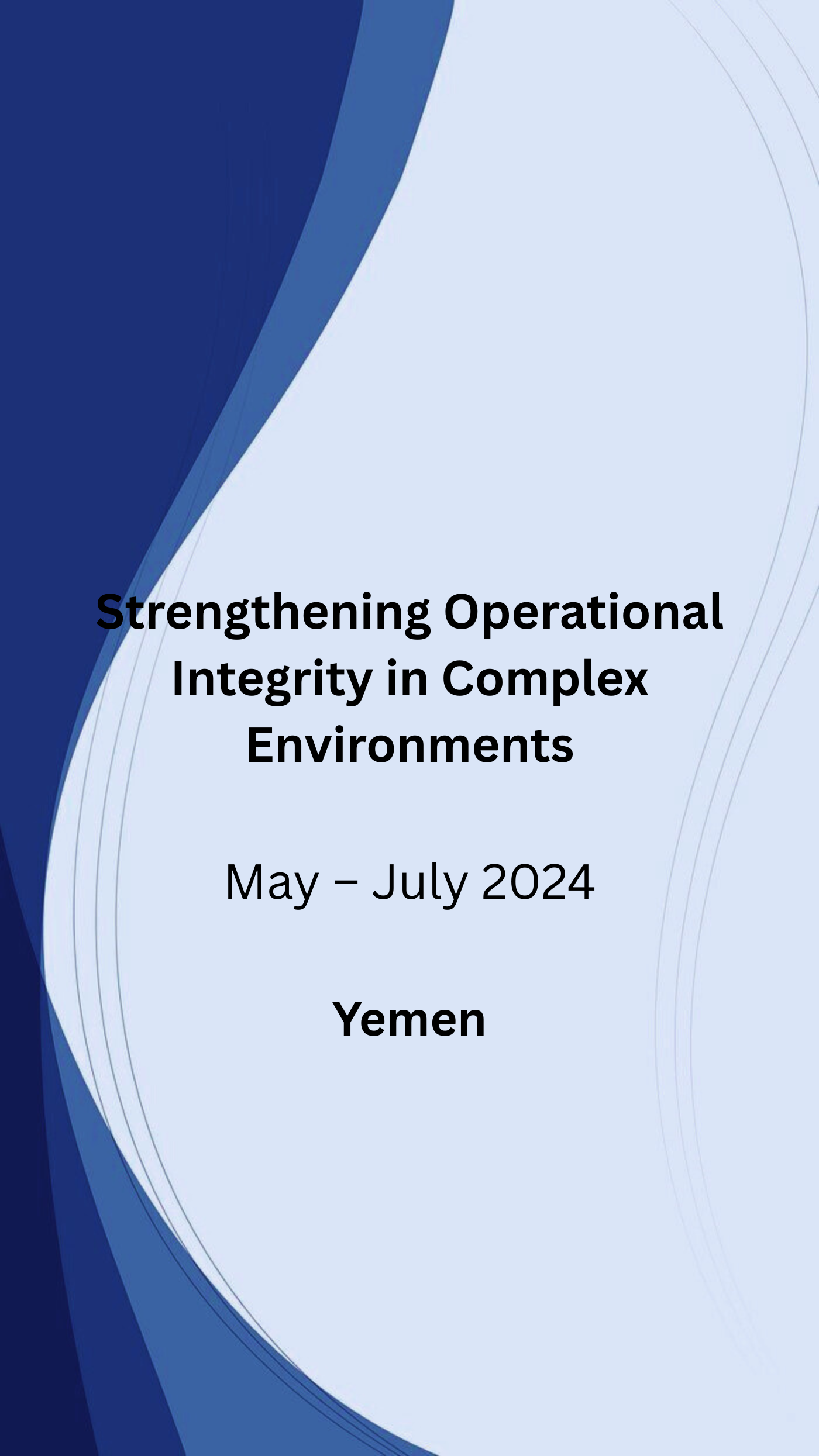 Strengthen Operations